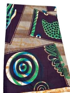 Eleganter & atemberaubender afrikanischer Ankara Wachsdruck, 100 % Baumwolle, verkauft von 6 Yards - Bild 1 von 1