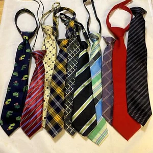 #7829 Lot of 10 Boys Neckties size 11-17 Long Various Colors and Style - Picture 1 of 5