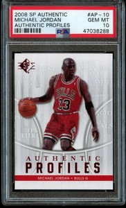 2008-09 SP Authentic Retail Michael Jordan Authentic Profiles PSA 10 Gem Mint RC