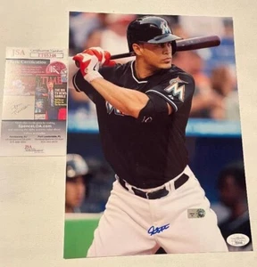Giancarlo Stanton Signed Autographed Glossy 8x10 Photo Miami Marlins : JSA COA - Picture 1 of 2