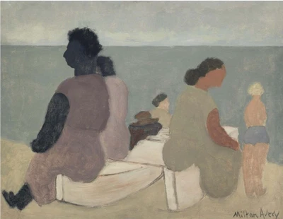Milton Avery Sitters by the Sea : Archival Quality Giclée Art Print 1933 - Image 1 of 2