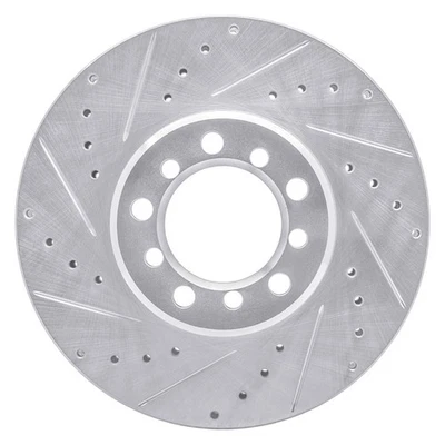 For Mercedes-Benz 560SEL 90-91 Brake Rotor eLINE Drilled & Slotted 1-Piece Front - Image 1 of 4