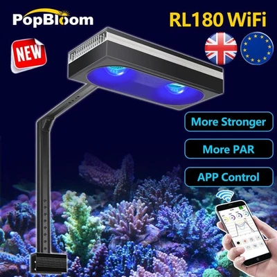 PopBloom RL180 WiFi Marine Aquarium LED Lighting Fish Tank Reef LED for Marine - Image 1 of 4