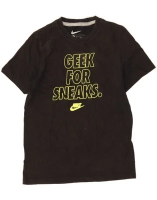 NIKE Boys Graphic T-Shirt Top 10-11 Years Medium Black Cotton BN10 - Image 1 of 3