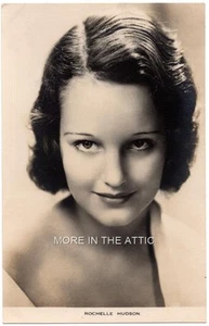 ROCHELLE HUDSON ORIG VINTAGE UK ISSUED UNUSED REAL PHOTO POSTCARD FREE SHIPPING - Picture 1 of 1