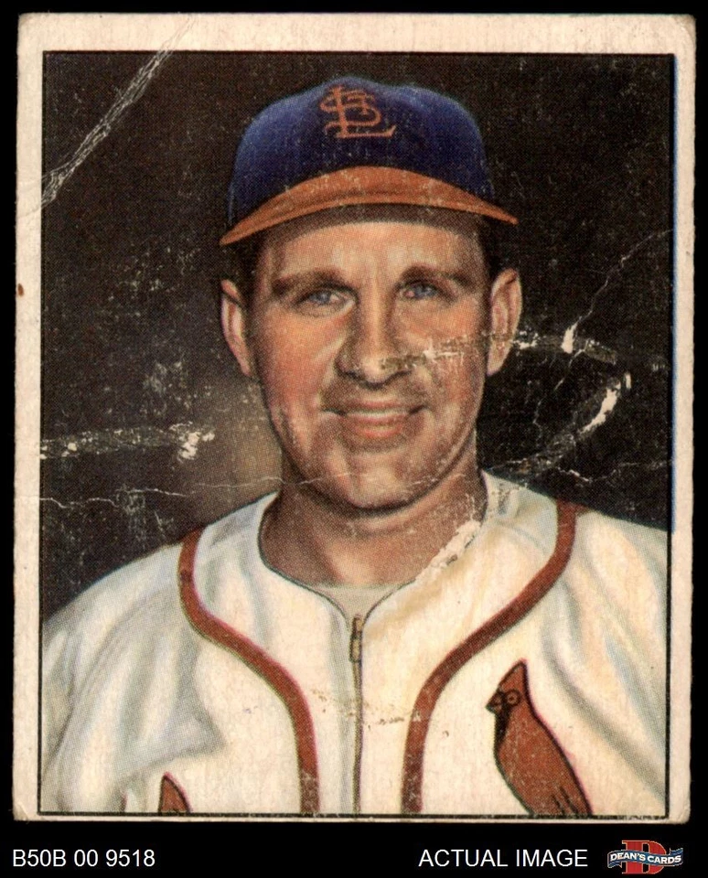 1950 Bowman #35 Enos Slaughter Cardinals HOF 1 - POOR - Image 1 of 1