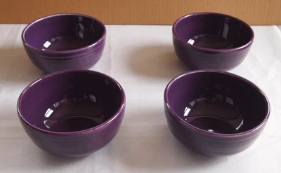 FiestaWare Bowl Set of 4 Dark purple mulberry dessert cereal Fiesta 5 7/8" - Image 1 of 4