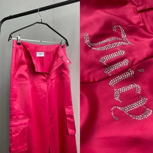 Juicy Couture Women’s Pink Cargo Trousers Pants Size S - Picture 1 of 10