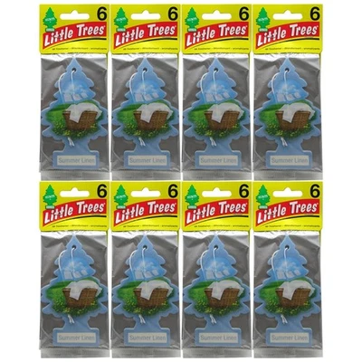 Little Trees Summer Linen Scent– Fresh Air Fresheners for Car or Room x 48 - Image 1 of 3
