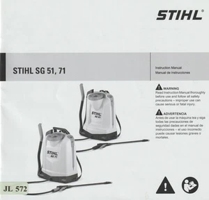 JL572 Stihl SG 51, 71 Instruction Manual - Picture 1 of 1