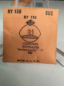 Orologio SUC Rocket Cylinder RY158 cristallo Longines Wittnauer 16,6 mm USA NOS - Foto 1 di 3