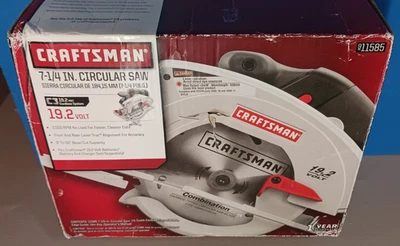 NEW OPEN BOX Craftsman 19.2v Cordless 7 1/4" Circular Saw Laser Model 315.115850 - Image 1 of 4