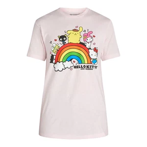 Hello Kitty and Friends Men's Pink Graphic Tee Shirt, Size XL (46-48) - Picture 1 of 8