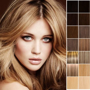 Deluxe Clip In Remy Human Hair Extensions Full Head Double Wefted Any Colour UK - Picture 1 of 1