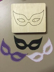 WOODEN DIE CUTTER- MASK, Use in Sizzix Big Shot - Picture 1 of 8