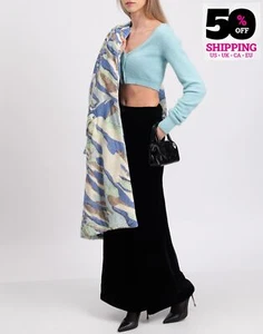 RRP€170 SEMICOUTURE Cropped Cardigan Size S Angora Wool Blend Made in Italy - Picture 1 of 8