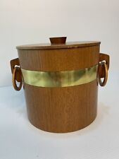 Bucket Ice MCM Vintage Wooden Retro  Made by Nippon Saito Aluminium Lined