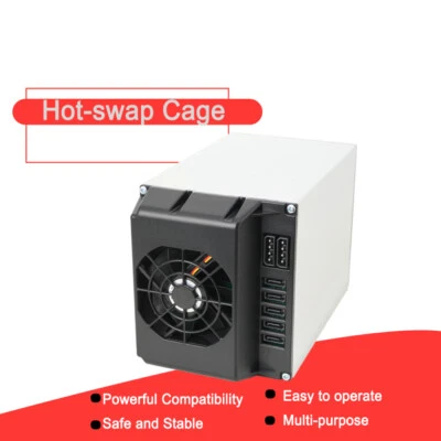 HDD Enclosure Hot Swap Cage 5-Bay 3 x 5.25" Drive Bays 5x SATA 3.5"/2.5"Sas HDD - Image 1 of 4