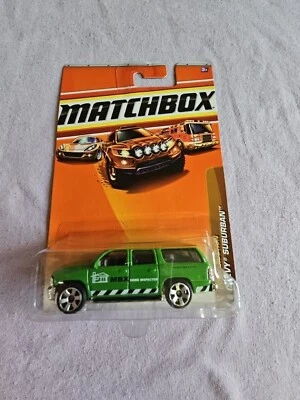2010 Matchbox CHEVY SUBURBAN Green 45/100 LITTLE BEND Construction INSPECTOR - Image 1 of 4