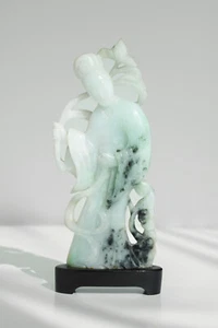 Graceful Qing Dynasty Jade Carving of Xiwangmu – Polychrome Stone - 19cm / 7.5in - Picture 1 of 9