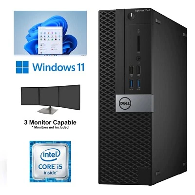 Dell OptiPlex 7040 SFF Core i5 Desktop Computer 16GB RAM 240SSD Windows 11 WiFi - Image 1 of 4