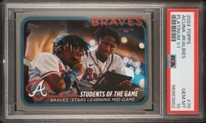 2024 Topps #70 Acuña Jr - Albies Platinum 1/1 PSA 10 - Picture 1 of 2