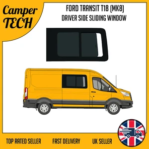 Ford Transit MK8 T18 2014+ Driver side SLIDING OPENING Window - Picture 1 of 4