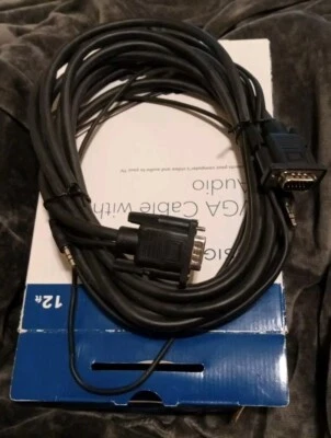 Insignia NS-PV12531 12 inch VGA Cable with Audio - Black - Image 1 of 3