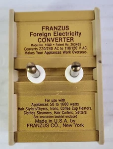 Franzus Convertitore Elettrico Estero Modello 1600 Converte 220/240 AC a 110/120 - Foto 1 di 7