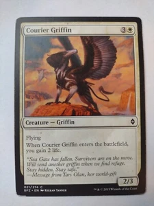 MTG Magic The Gathering Card Courier Griffin Creature Griffin White Zendikar - Picture 1 of 2
