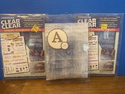 Dimensiones estampillas de ocasiones especiales y tipografía serif transparente de Martha Stewart Foto 1 de 4