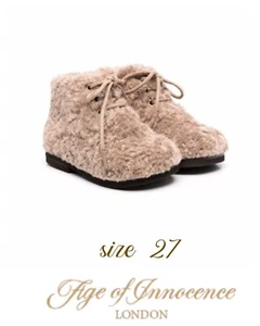 AOI sz 27 Age of Innocence Teddy Jane faux-fur ankle boots Toddler Girl - Picture 1 of 10
