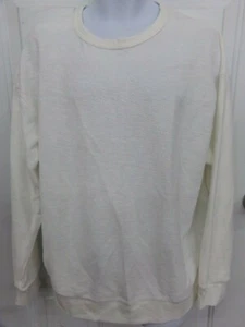 H&M Label Of Graded Goods LOGG Mens Size L Ivory Long Sleeve Pullover Shirt NEW - Picture 1 of 3