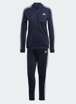 Adidas Mujer ESSENTIALS 3-RAYAS CHÁNDAL En Tinta Legend Talla S Nuevo Foto 1 de 3