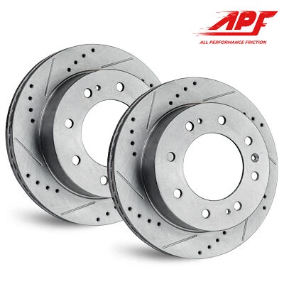 Rear Zinc Drilled/Slot Brake Rotors for Ford E-350 Econoline 1999-2000 Foto 1 de 4