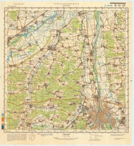 Russian Soviet Military Topographic Map - AUGSBURG (Germany), 1:100 000, REPRINT - Picture 1 of 7