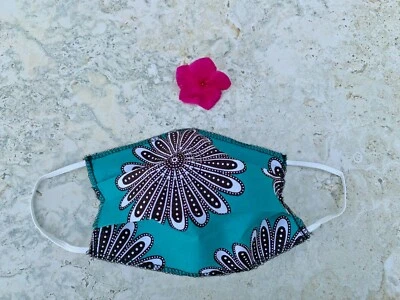 Colorful Floral, Woman's Face Mask, Washable, Breathable, One Layer Thin Cotton - Image 1 of 4