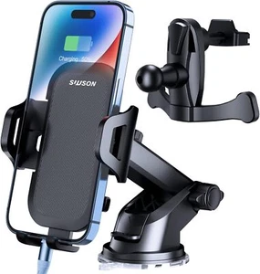 Phone Mount for Car Dashboard Windshield Air Vent 3 in 1,Hand Free Mount for ALL - Picture 1 of 6