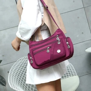 6 Colors Waterproof Nylon Bag Fashion Women Single Shoulder Bag Crossb LT - Picture 1 of 18