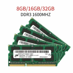 Micron 32GB 16GB 8GB 4G PC3 PC3L DDR3 DDR3L 1600MHz SODIMM Laptop Memory RAM LOT - Picture 1 of 14