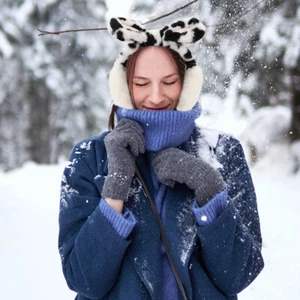 Copriorecchie Invernale Donna S Paraorecchie Gatto Orecchie Paraorecchie Bambini - Foto 1 di 12