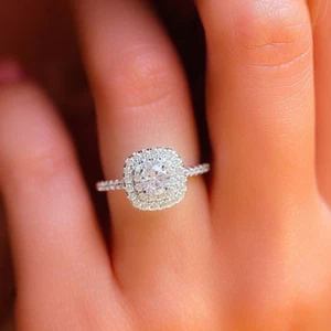 950 Platinum IGI Certified Lab Created Diamond Wedding Ring Round Cut 1 Carat - Picture 1 of 15