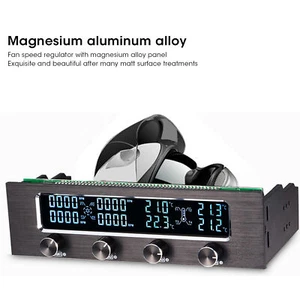 5.25 Driver Front Panel LCD Display Fan Speed Controller LCD Display 4 Channels - Afbeelding 1 van 12