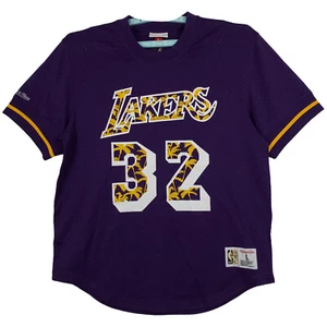 Magic Johnson LA Lakers Mitchell & Ness NBA Large Jersey Shirt Purple #32 NWT - Picture 1 of 9