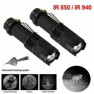 IR Taschenlampe 850nm/940nm LED Infrarot Strahler Nachtsicht Jagd Licht Zoombar - Bild 1 von 14