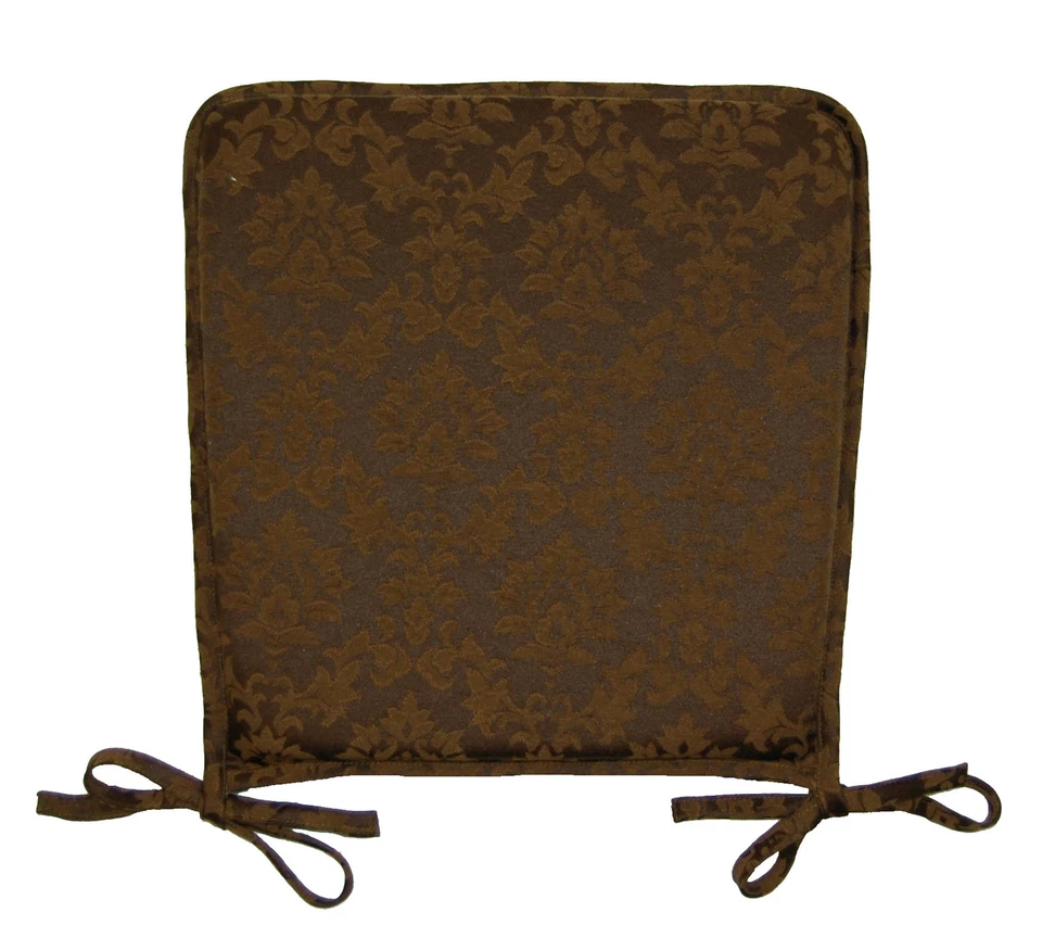 Kitchen Seat Pad Damask Style Garden Furniture Dining Chair Cushion 37cm Square - Image 1 of 1