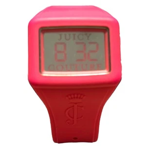 Juicy Couture Ladies Digital Hot Pink Polyurethane Watch 1900990 New Battery - Picture 1 of 8
