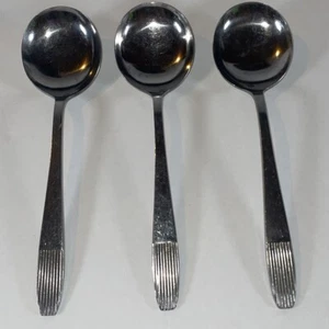 "3 cucharas sopera King's Hall cubiertos MCM cubiertos Japón mediados de siglo modernos 6,5""" - Imagen 1 de 8