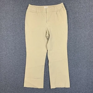 Pantaloni eleganti St Johns Bay 6 donna bootcut beige vita media elasticizzati 27x26 - Foto 1 di 11