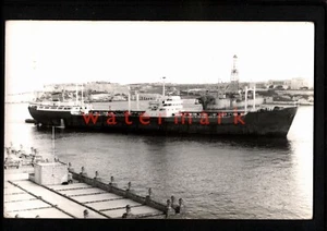 MALTA VALLETTA GRAND HARBOUR 'LAGON' OIL TANKER Michael Cassar RP PC E20C - MA05 - Picture 1 of 2
